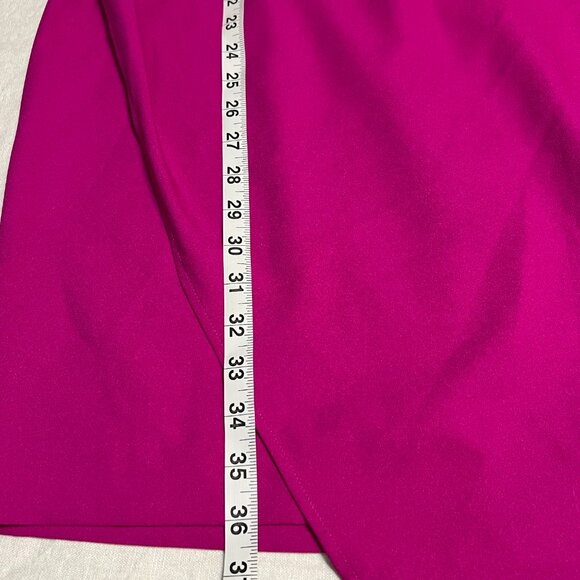 Banana Republic Sleeveless Faux Wrap Sheath Dress Size 6 Magenta Pink V-Neck - Picture 10 of 11